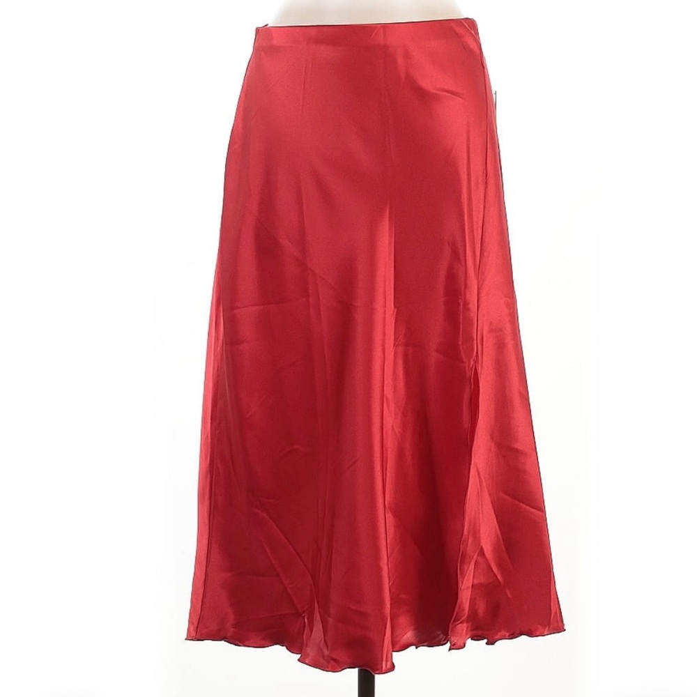 NWT Express Red A-Line Midi Skirt